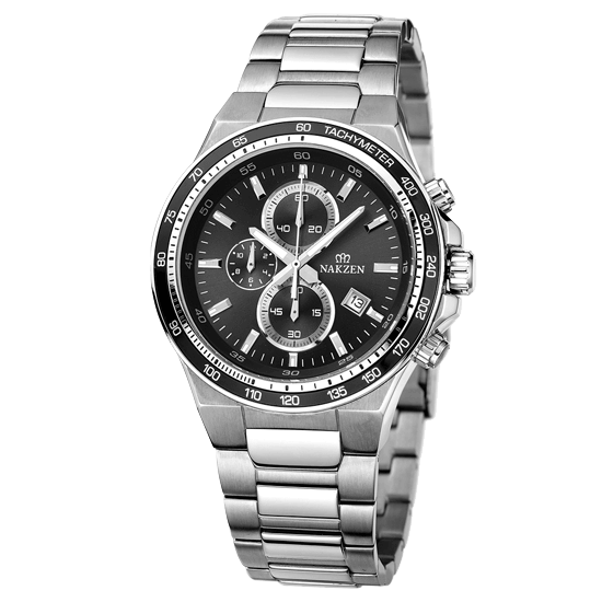 Tachymeter bezel chronograph mens watch